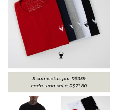 Kit 5 Colors T-shirts Toro All Basic