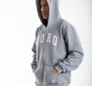 Moletom Toro Zíper College Gray/White